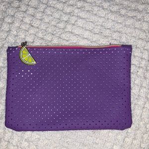 Purple Mesh Makeup Bag